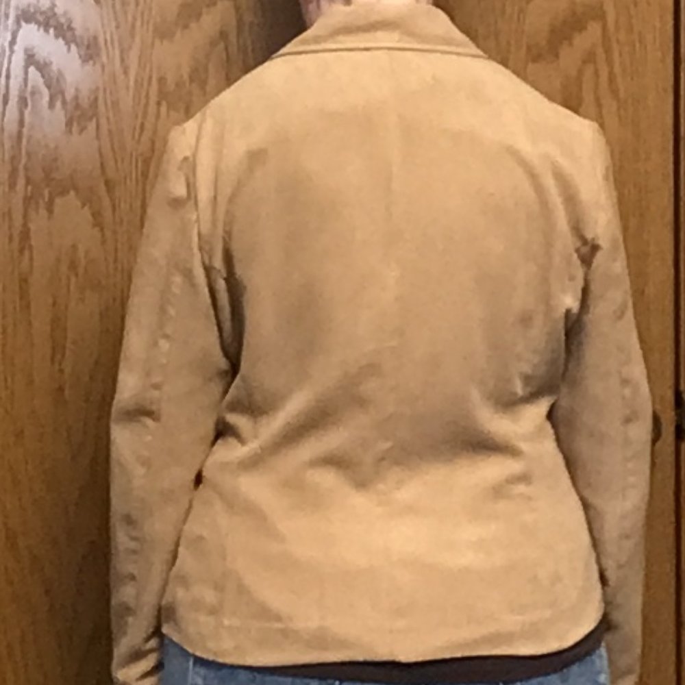 Studio I - Tan suede feel blazer jacket - Picture 4 of 9